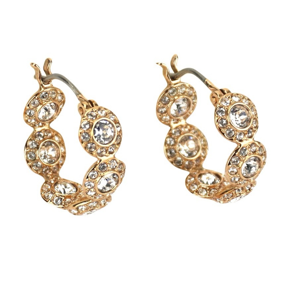 Swarovski Rose Gold and Silver Crystal Earrings